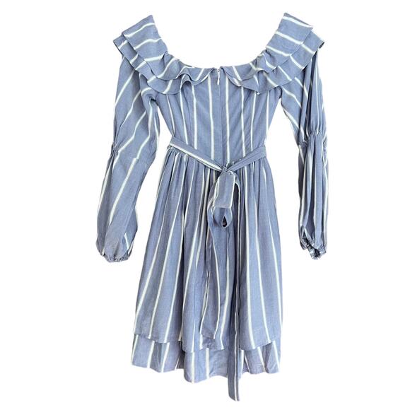 Auteur Revolve Linda Dress Off the Shoulder‎ A-Line Striped Women's Size XS NWT - Picture 5 of 10